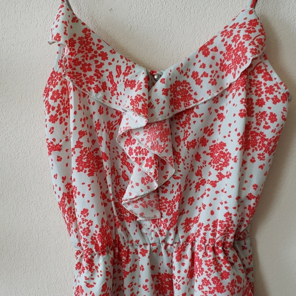 Blue and coral dress size M - Picture 2 of 5